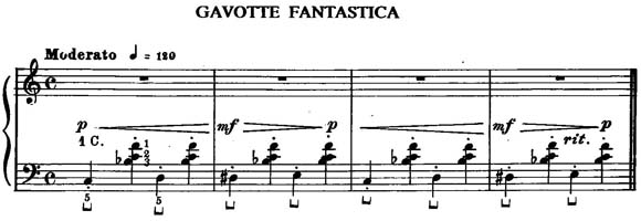 Figura 4. Primo rigo della Gavotte Fantastica