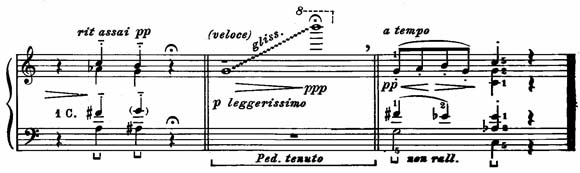 Figura 7. Ultimo rigo della Gavotte Fantastica